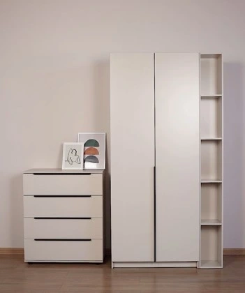 Босс Стандарт 90*220 шкаф распашной 2Д + ящики 01 Орех Селект