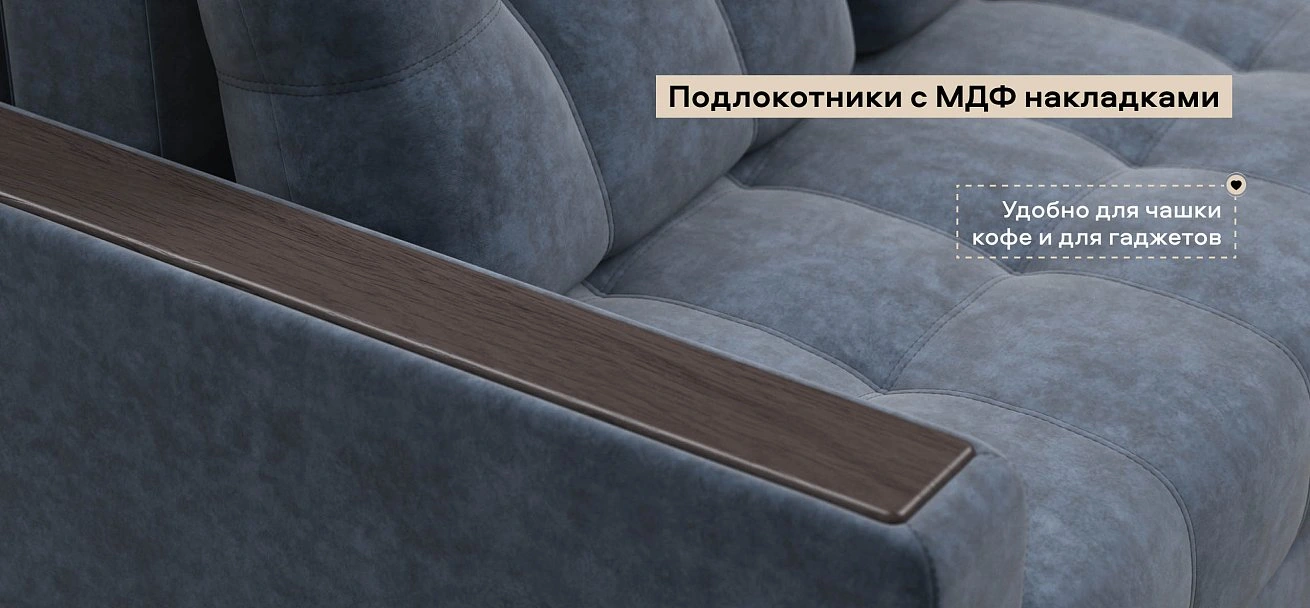 Угловой диван Босс Классик велюр Роял синий