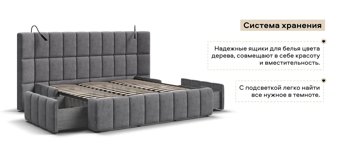 Босс ХО Кровать 180*200 велюр Роял агат