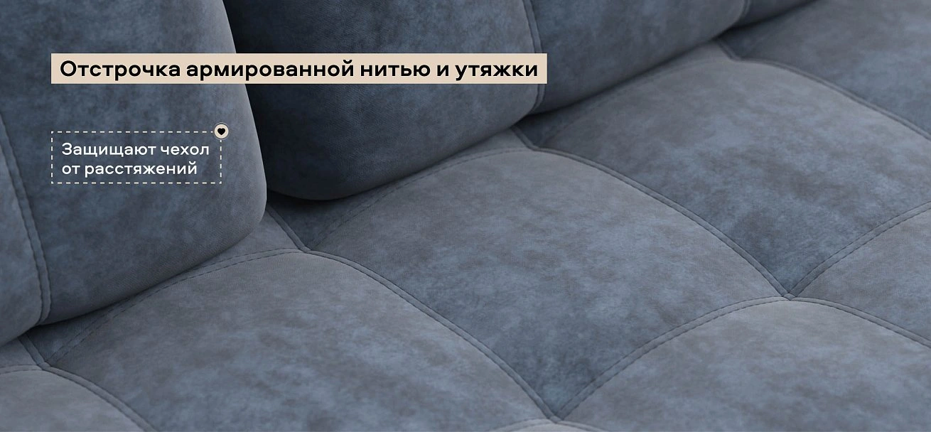 Угловой диван Босс Классик велюр Роял синий