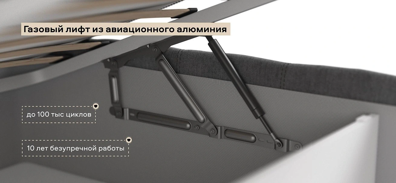 Босс Кровать+ПМ 140*200 велюр Монолит серый