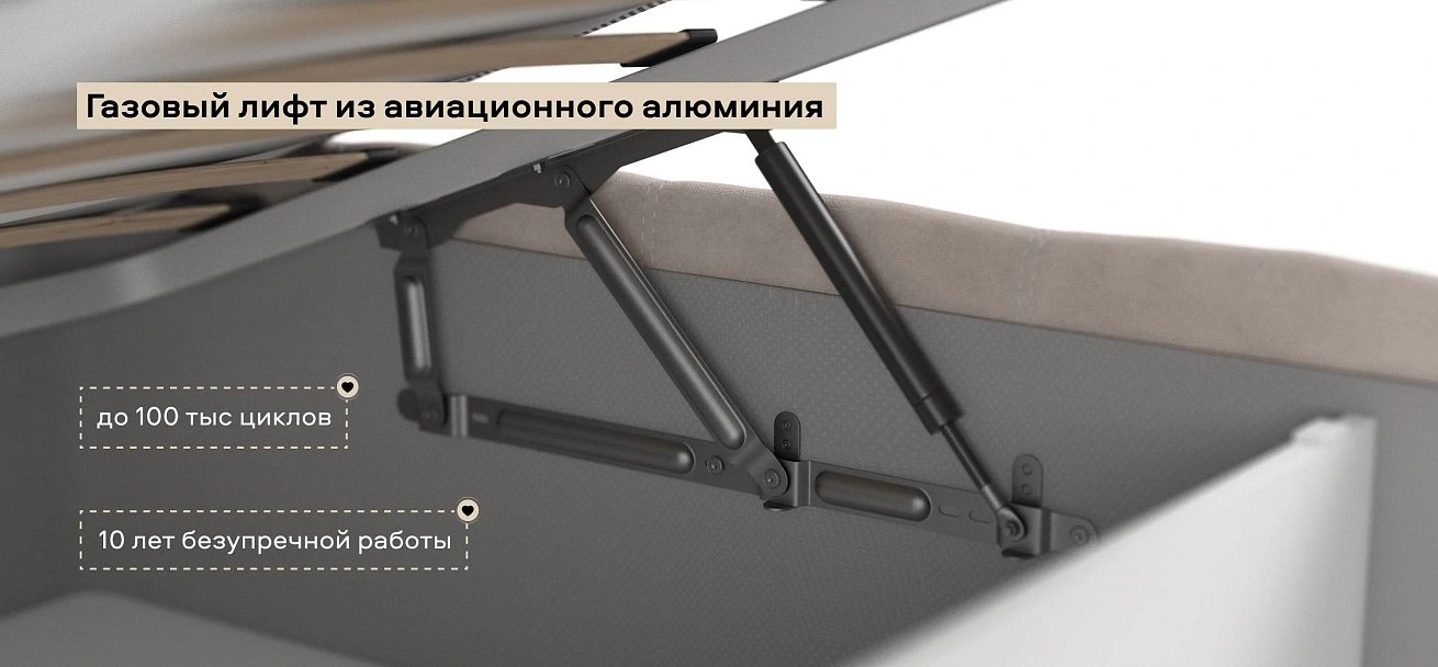 Белла Кровать+ПМ 160*200 велюр Монолит латте