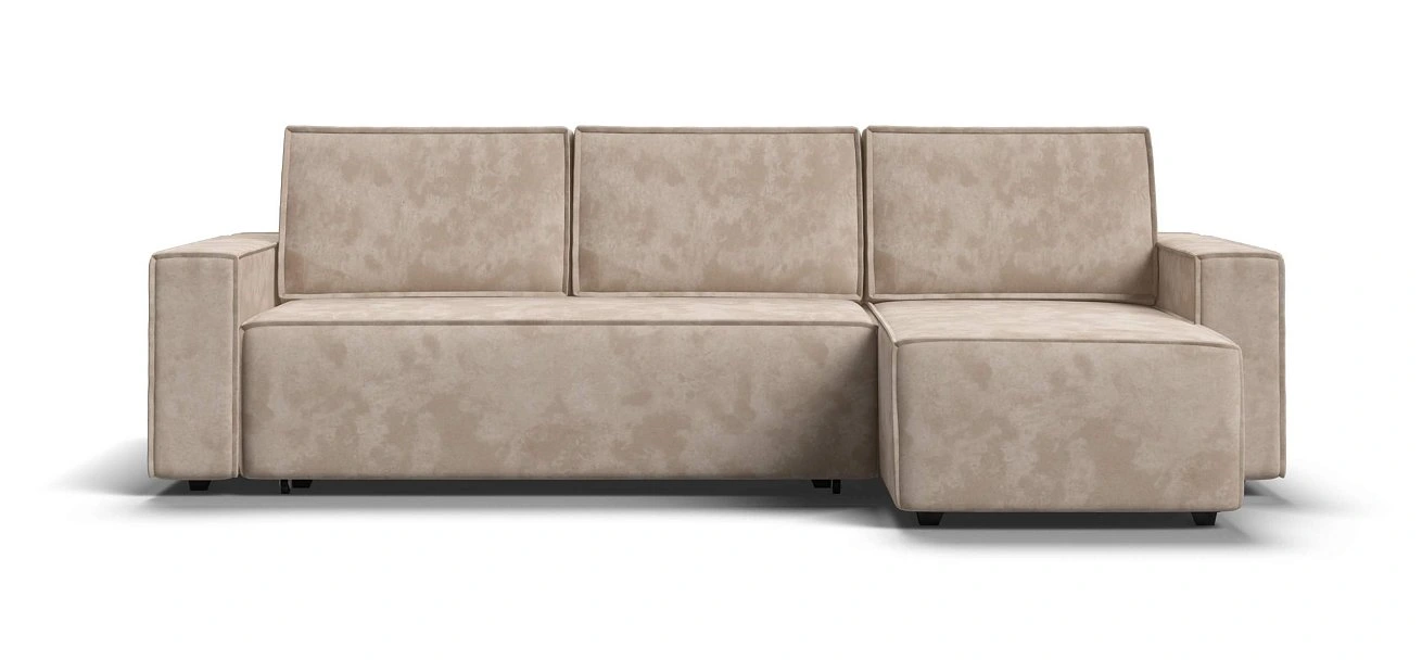 Угловой диван Норд велюр Алькантара пепел