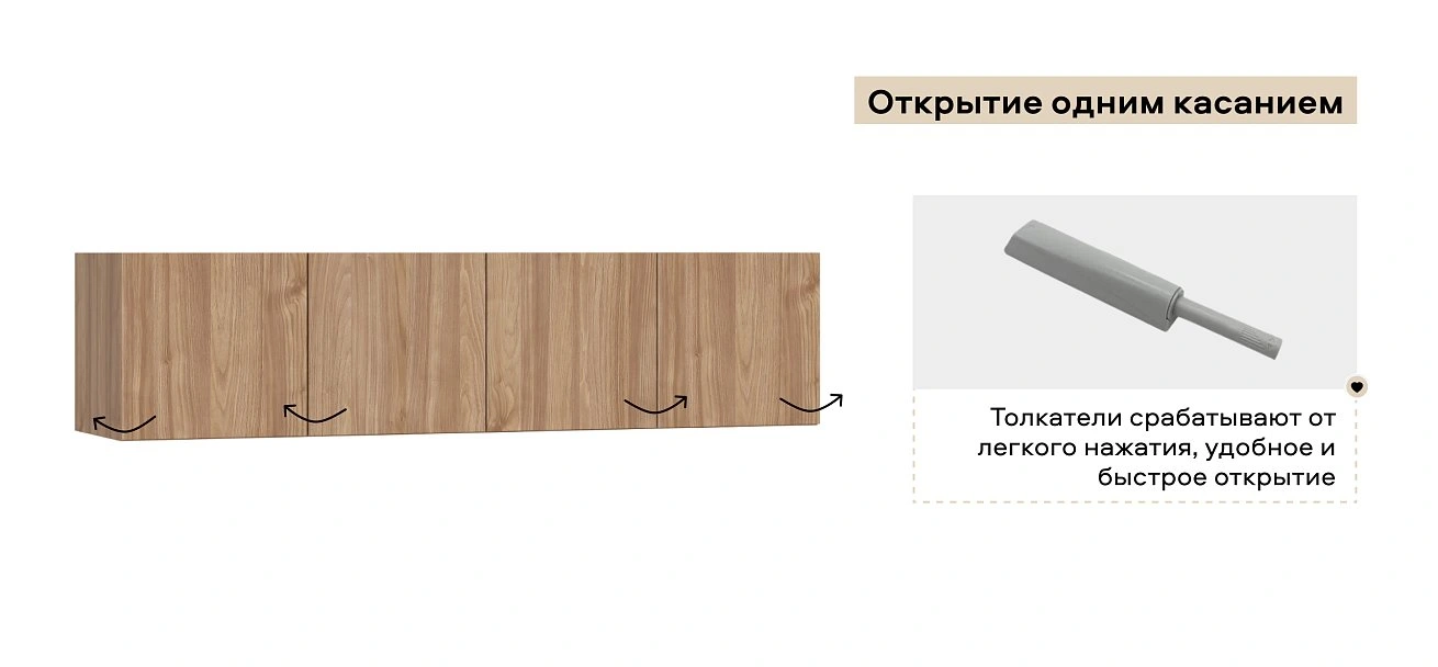 Антресоль 180 4Д Орех Селект