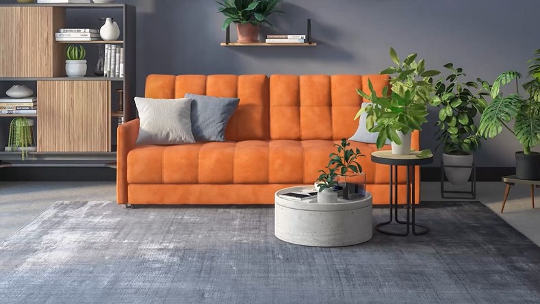 Диван Босс Лофт Рогожка Мальмо серый