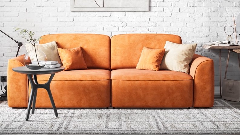 Диван Кинг Рогожка Мальмо серый