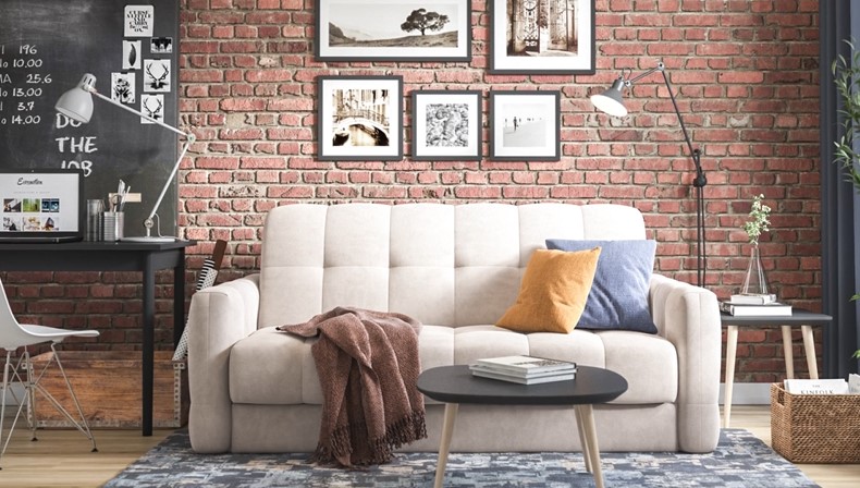 Диван Босс Слип 140 велюр Монолит латте