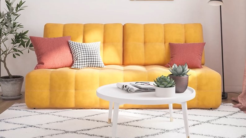 Диван Босс Мини велюр Монолит серый