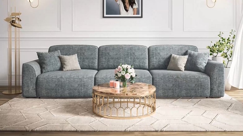 Диван Кинг Макс Шенилл Смарт кварц