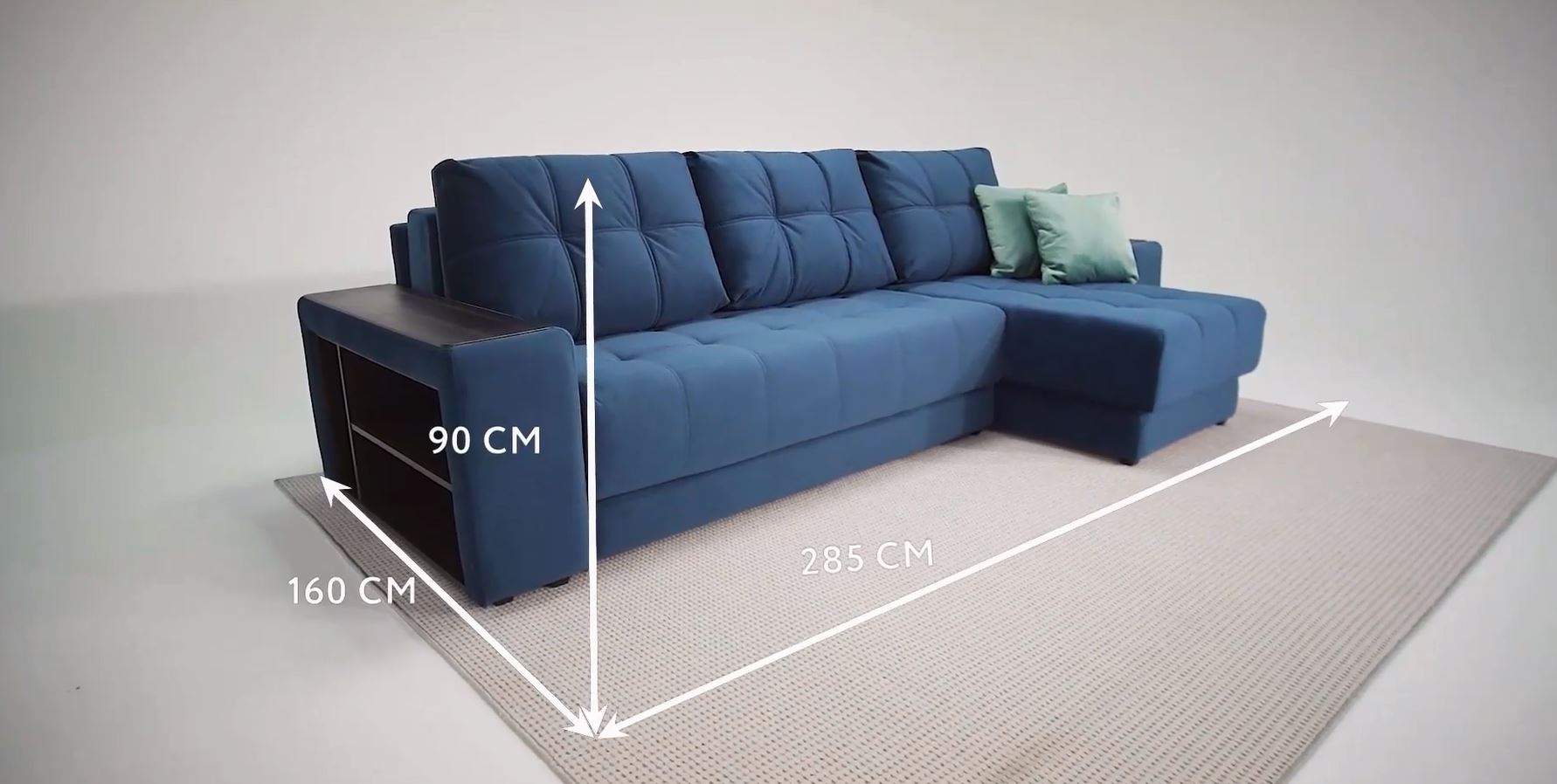 Угловой диван Босс ХЛ Рогожка Мальмо серый