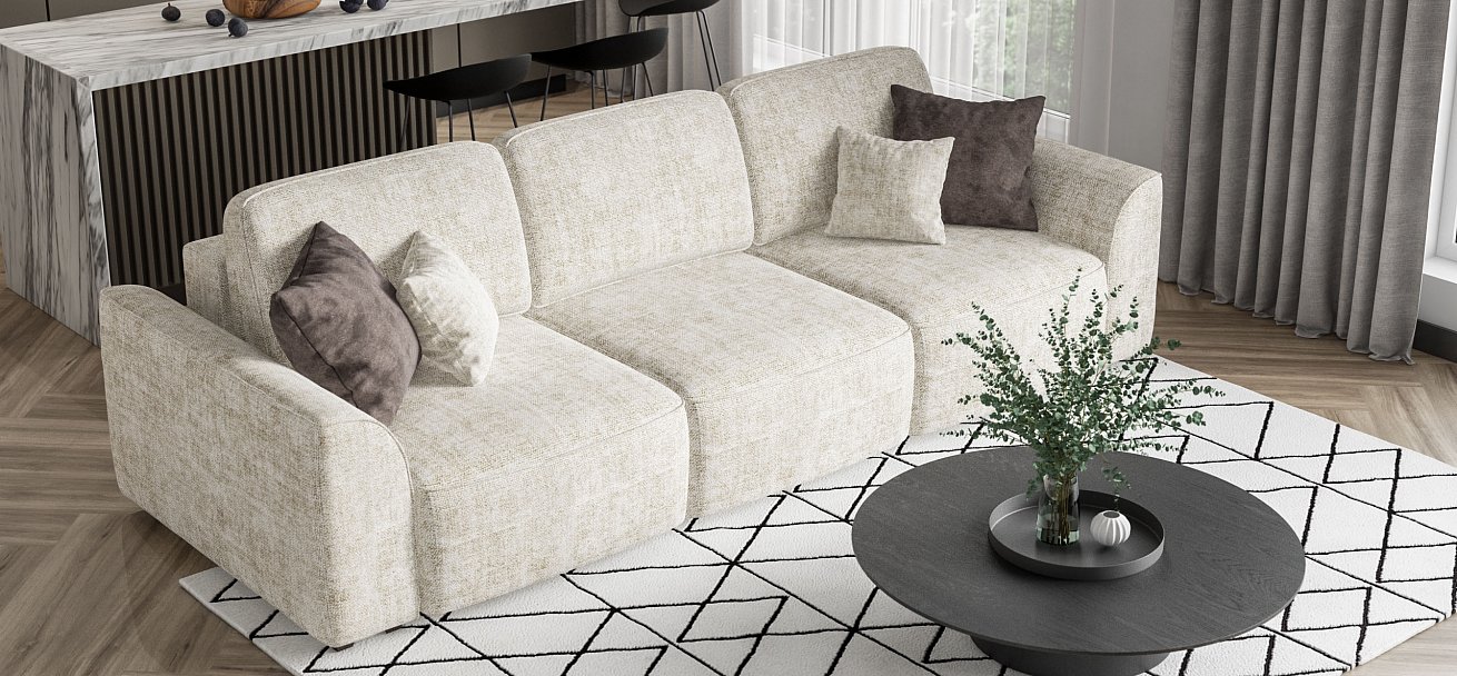 Диван Кинг Модуль Макс Шенилл Смарт кварц