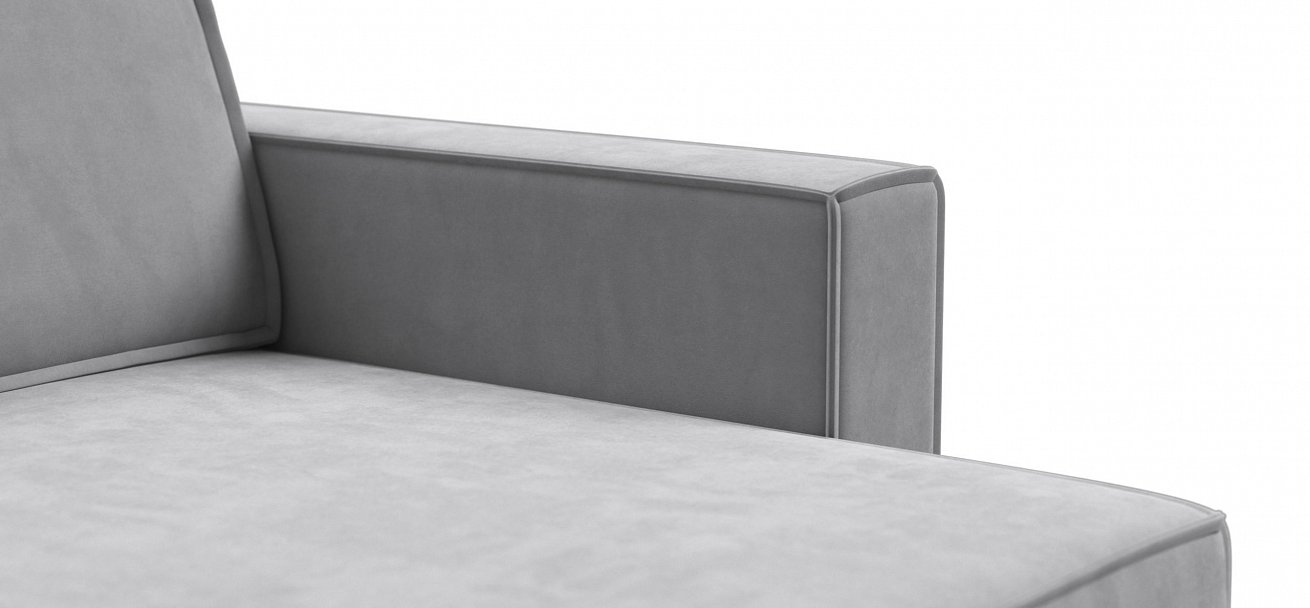 П-образный диван Босс Софт Модуль велюр Монолит сталь