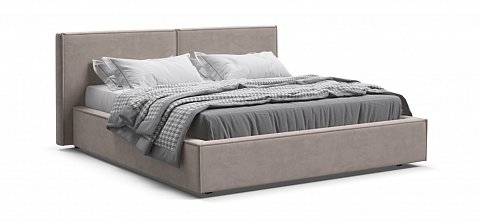 Норд Кровать+ПМ 160*200 велюр Монолит латте