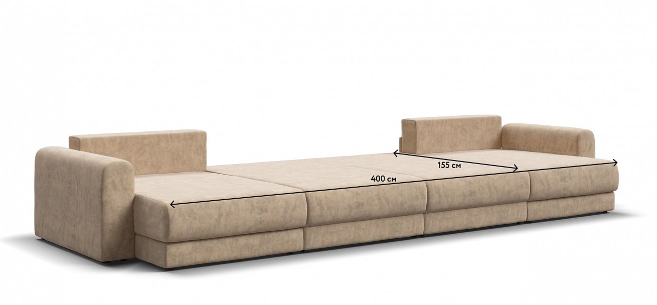 Модульный п-образный диван Ричмонд Модуль велюр Роял шампань