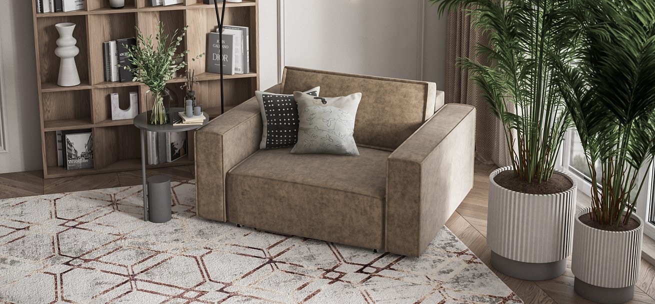 Кресло Босс Софт Модуль велюр Роял тауп