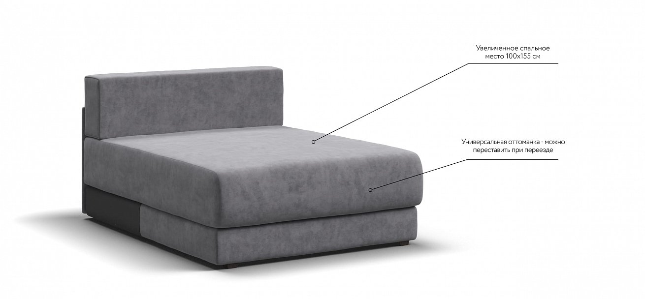 Ричмонд Модуль оттоманка велюр Роял агат