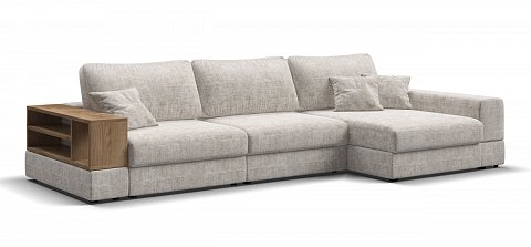 Угловой диван-кровать Босс Модуль ХЛ Шенилл Смарт кварц 1