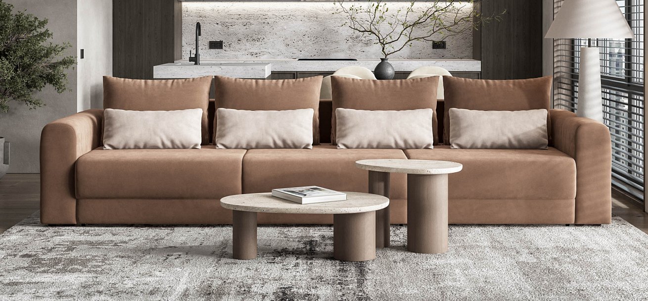 Модульный диван Ричмонд Модуль Макс велюр Монолит мокко