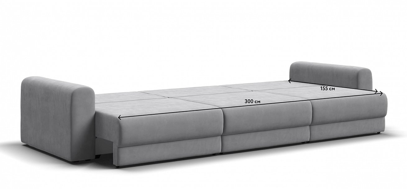 Модульный диван Ричмонд Модуль Макс велюр Монолит сталь