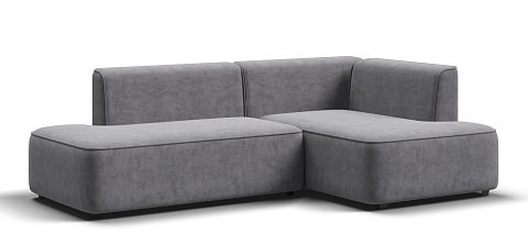 Угловой диван правый Кинг Твин велюр Роял агат 3