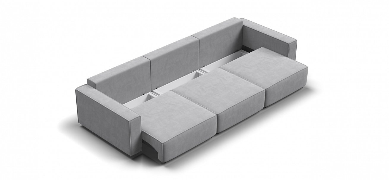 Диван Босс Софт Модуль Макс велюр Монолит сталь