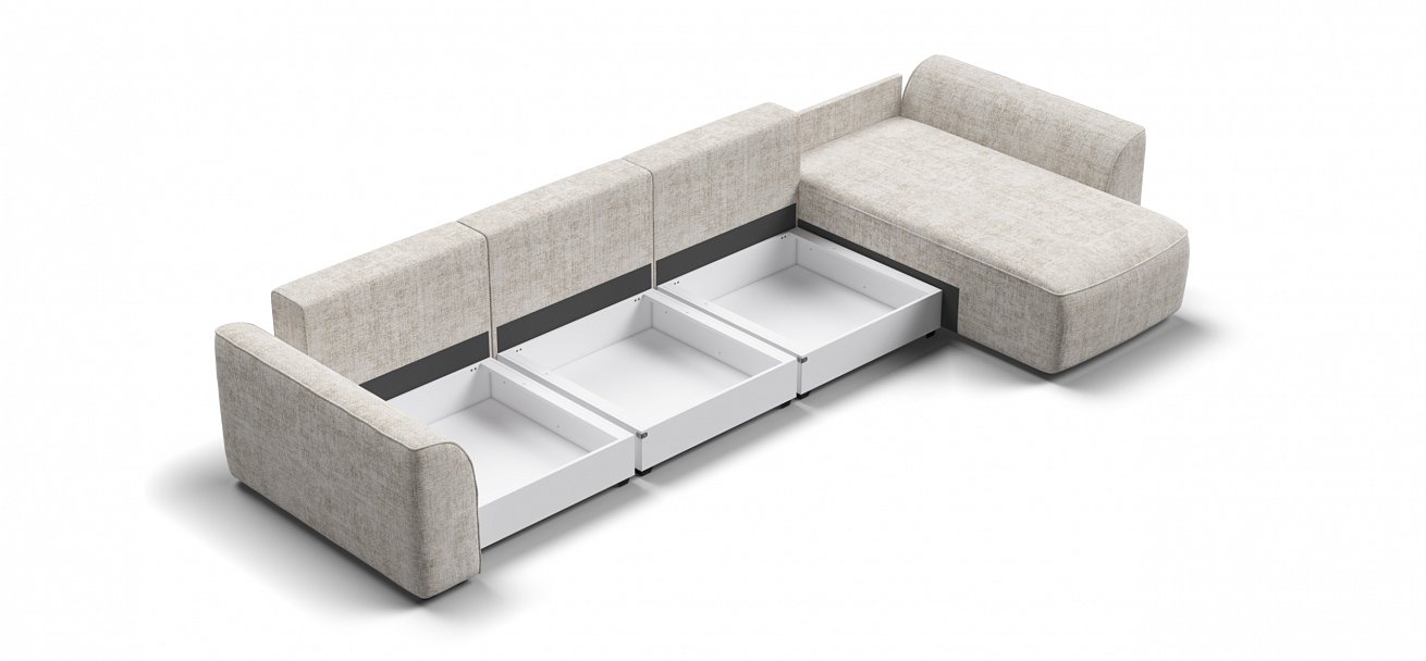 Угловой диван Кинг Модуль Макс Шенилл Смарт кварц