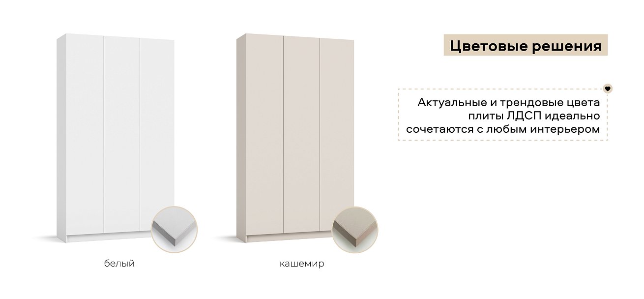 Идея 120 шкаф распашной 3Д Белый