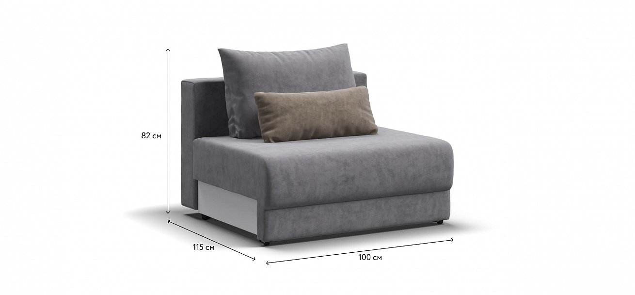 Ричмонд Модуль спальное место велюр Роял агат