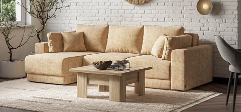 Угловой диван Босс Прайм ХЛ велюр Роял шампань 2