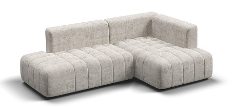 Угловой диван правый Босс Твин Шенилл Смарт кварц 3