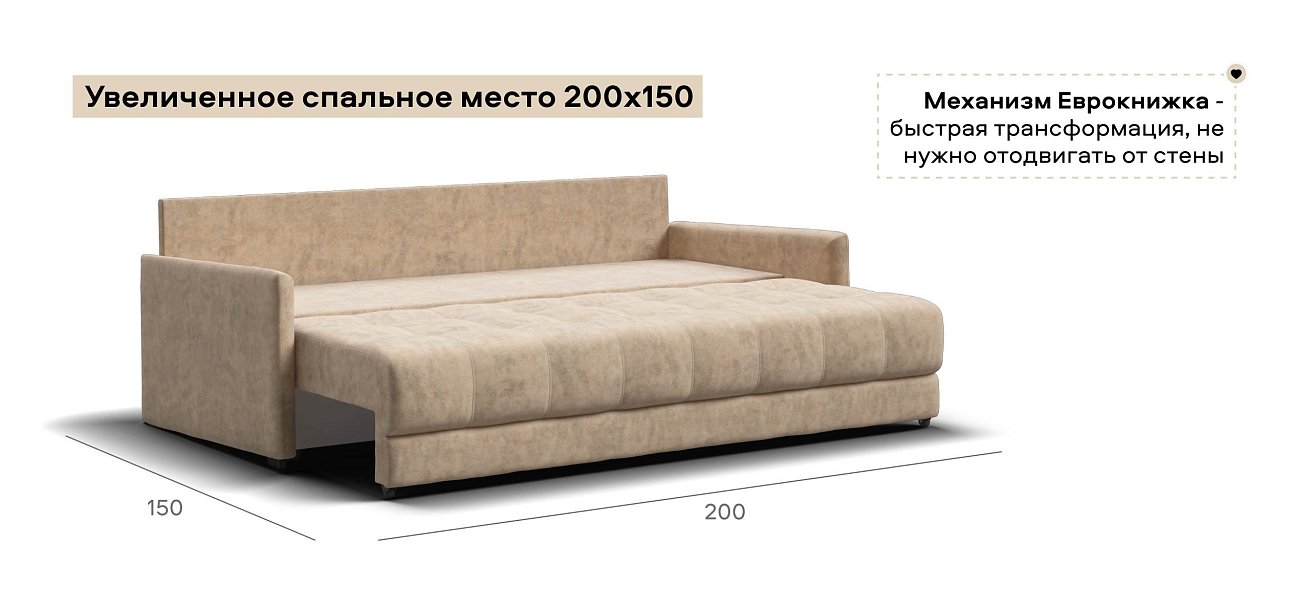 Диван Босс Лофт велюр Роял шампань