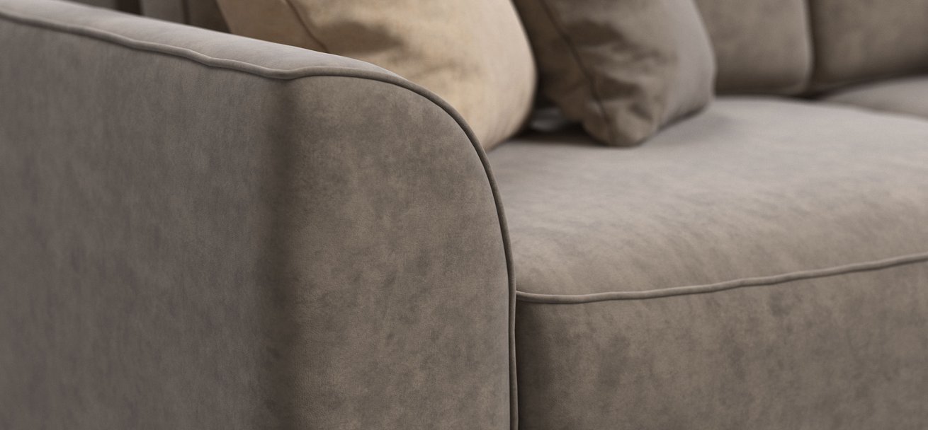 Угловой диван Кинг Модуль Макс велюр Роял тауп