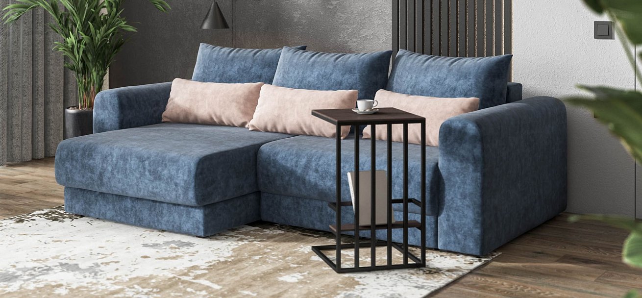 Модульный угловой диван Ричмонд Модуль велюр Роял синий