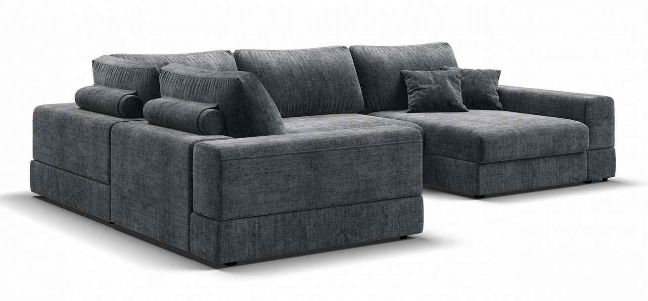 П-образный диван-кровать Босс Модуль Шенилл Глосс карбон