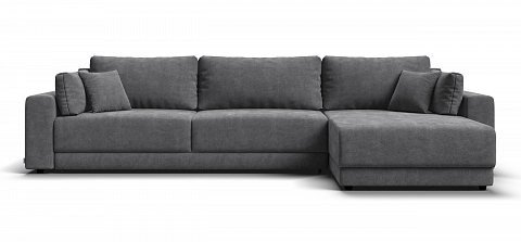 Угловой диван Босс Прайм Макс Шенилл Клауд графит 1