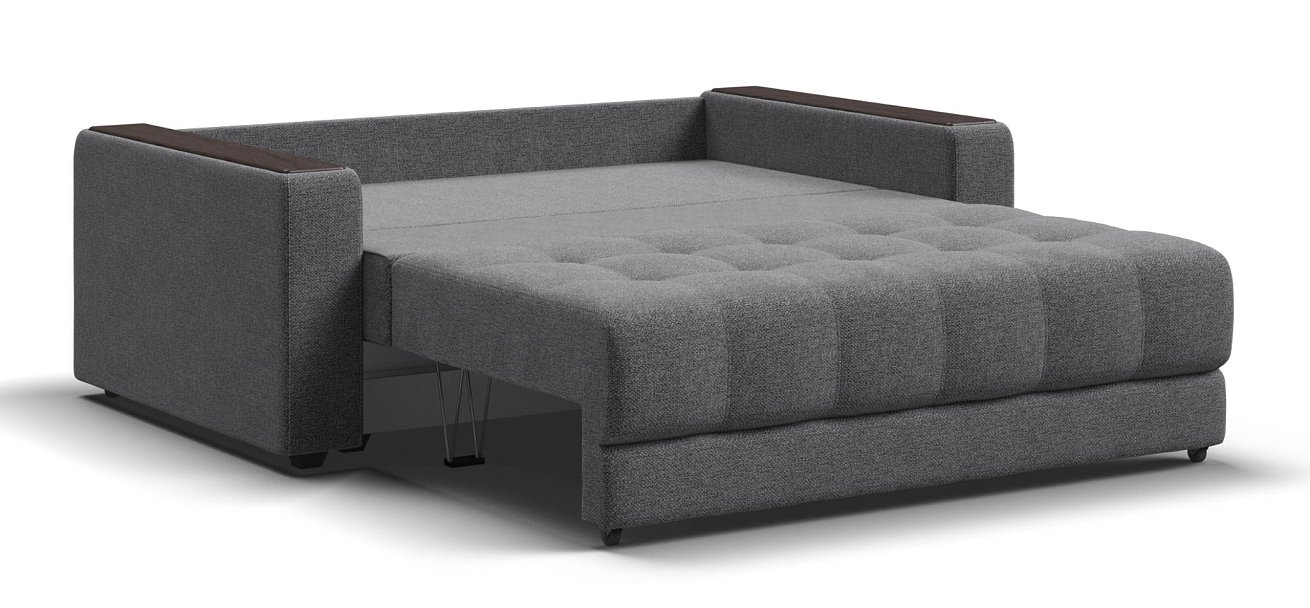 Диван Босс двухместный Рогожка Мальмо серый