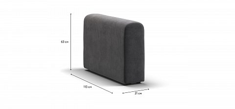 Ричмонд Модуль подлокотник 2 шт. велюр Монолит серый 1