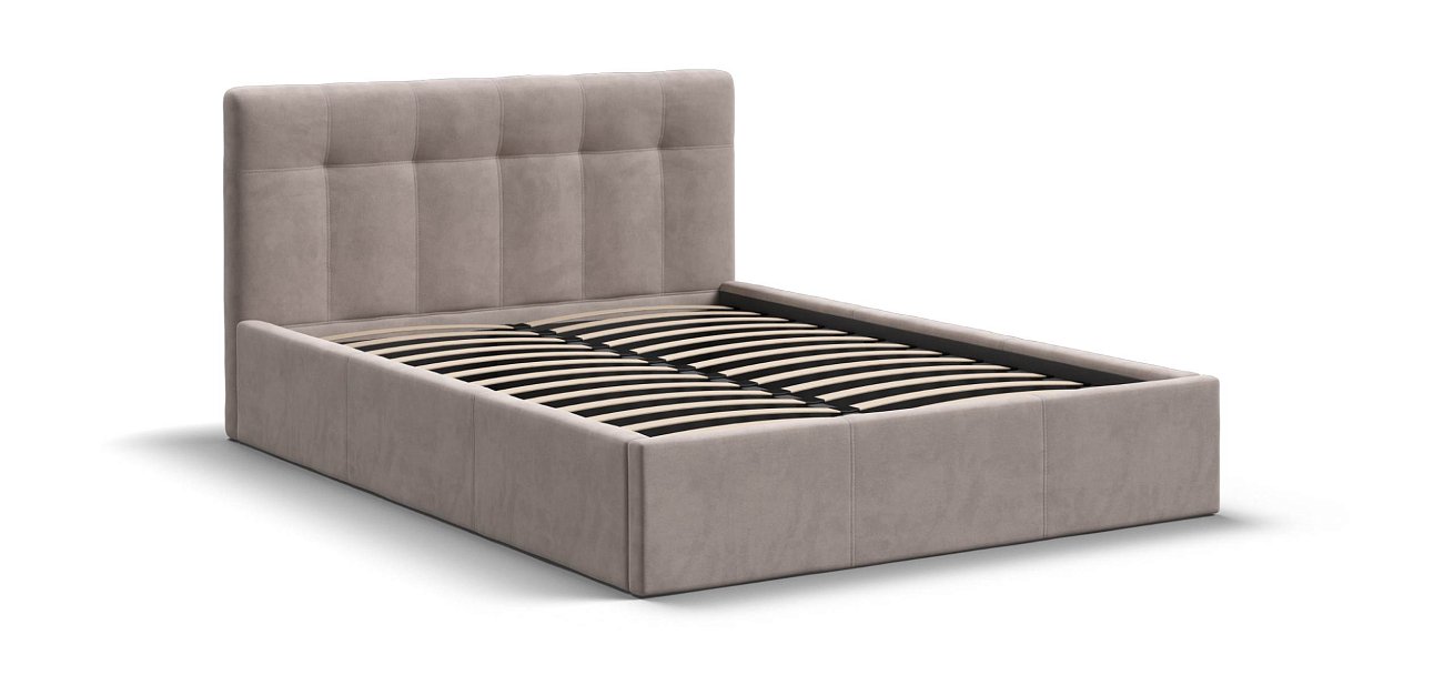 Белла Кровать без ПМ 140*200 велюр Монолит латте