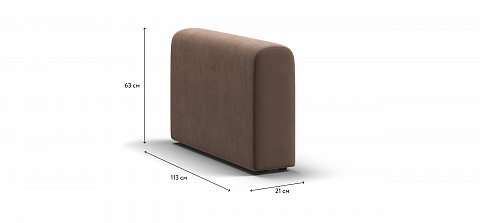 Ричмонд Модуль подлокотник 2 шт. велюр Монолит мокко 1