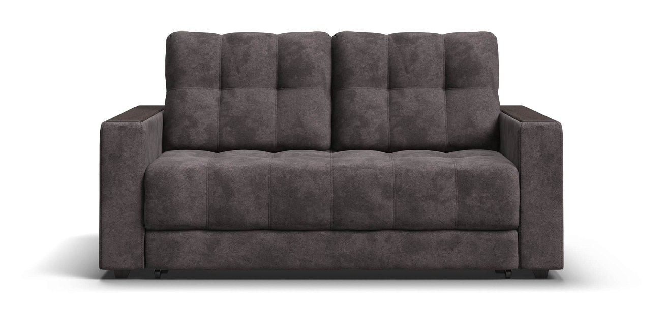 Диван Босс двухместный велюр Алькантара серый