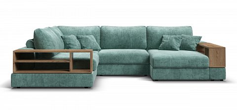 П-образный диван-кровать Босс Модуль Шенилл Глосс минт 2