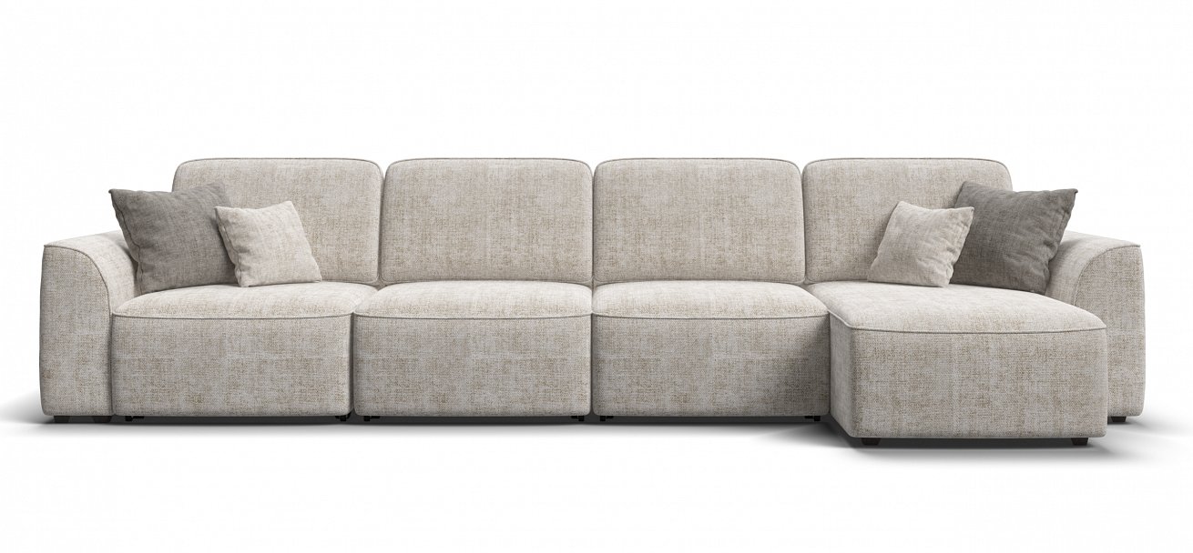 Угловой диван Кинг Модуль Макс Шенилл Смарт кварц