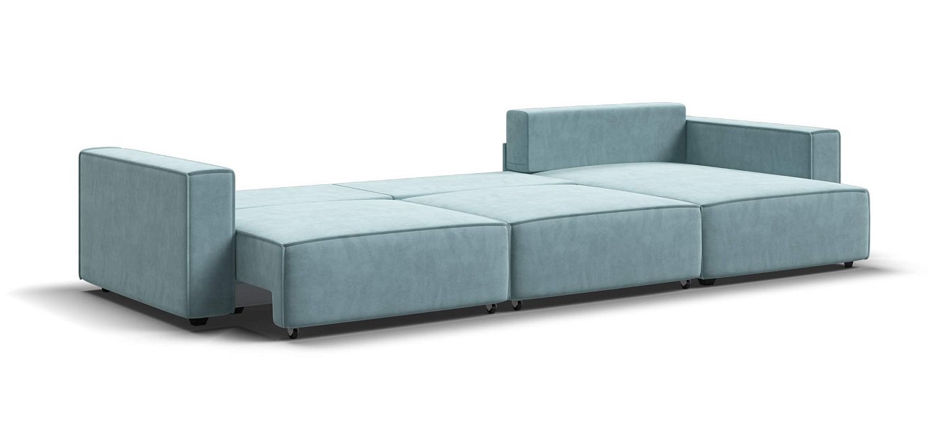 Угловой диван Босс Софт Модуль Макс велюр Монолит аква