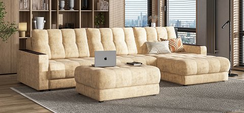 Босс пуф велюр Роял шампань 2