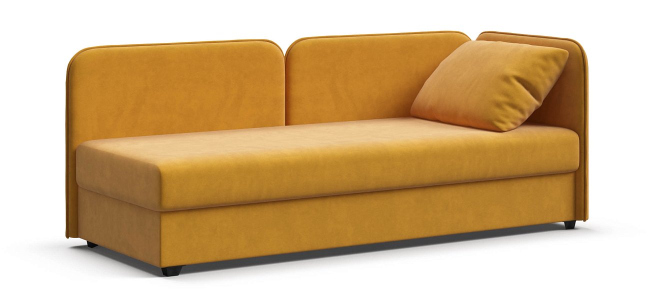 Тахта Ирис велюр Монолит желтый