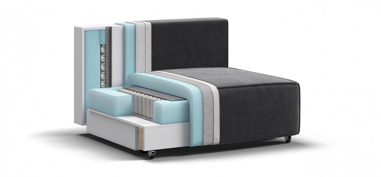 Босс Софт Модуль спальное место Вельвет Корд графит