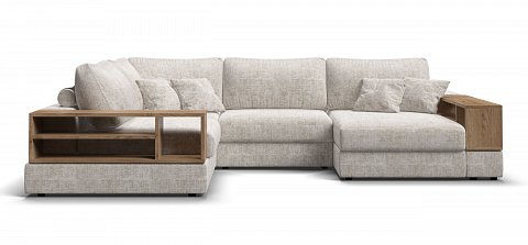 П-образный диван-кровать Босс Модуль Шенилл Смарт кварц 2