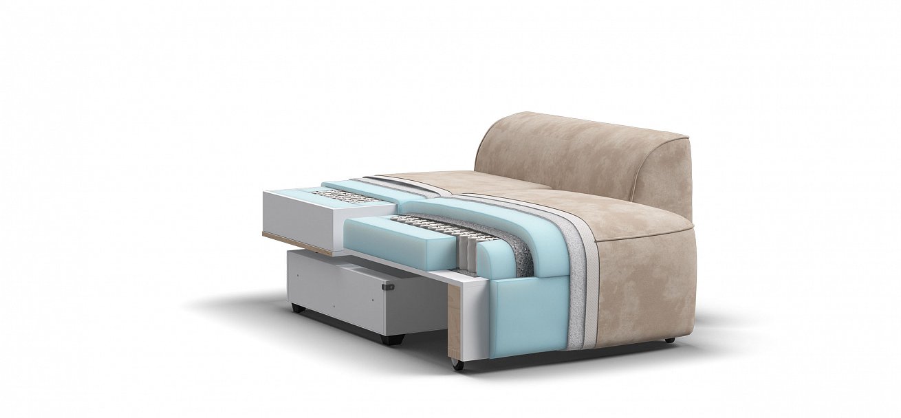 Кресло Кинг Модуль велюр Алькантара пепел