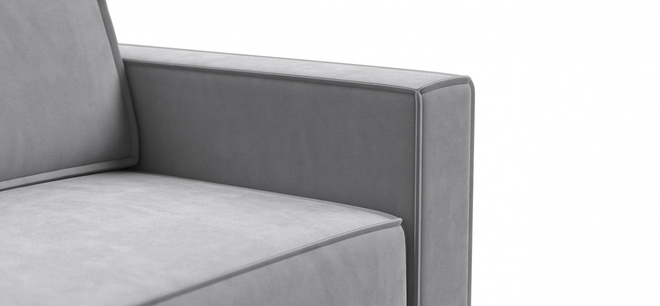 Диван Босс Софт Модуль велюр Монолит сталь