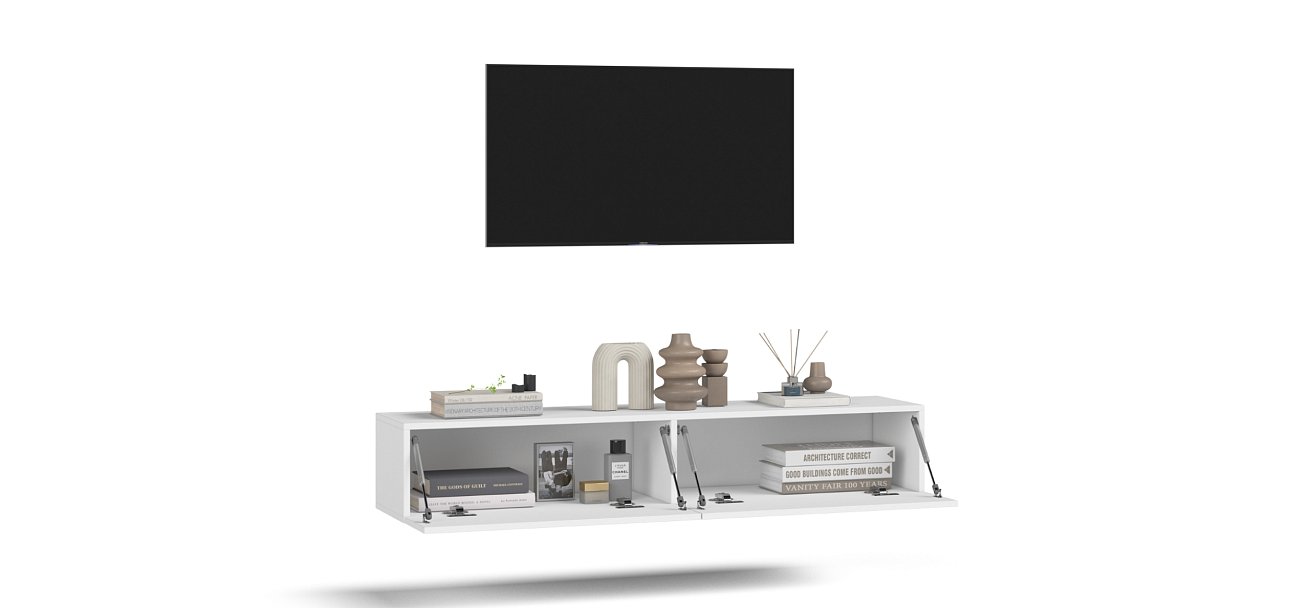 ТВ Тумба Босс Стандарт 140 Белая